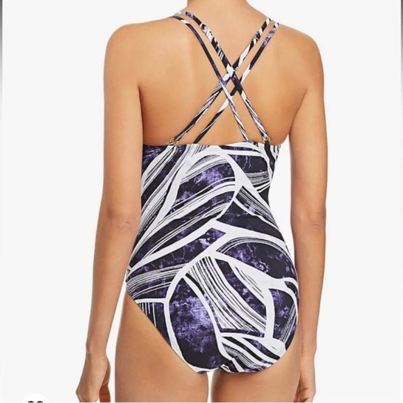 LA BLANCA One Piece Bali Hai Underwire Tummy-Control One-Piece Swimsuit Size 4 - Picture 6 of 11